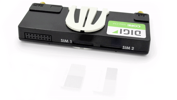 Animation of SIM insertion into CORE Modem